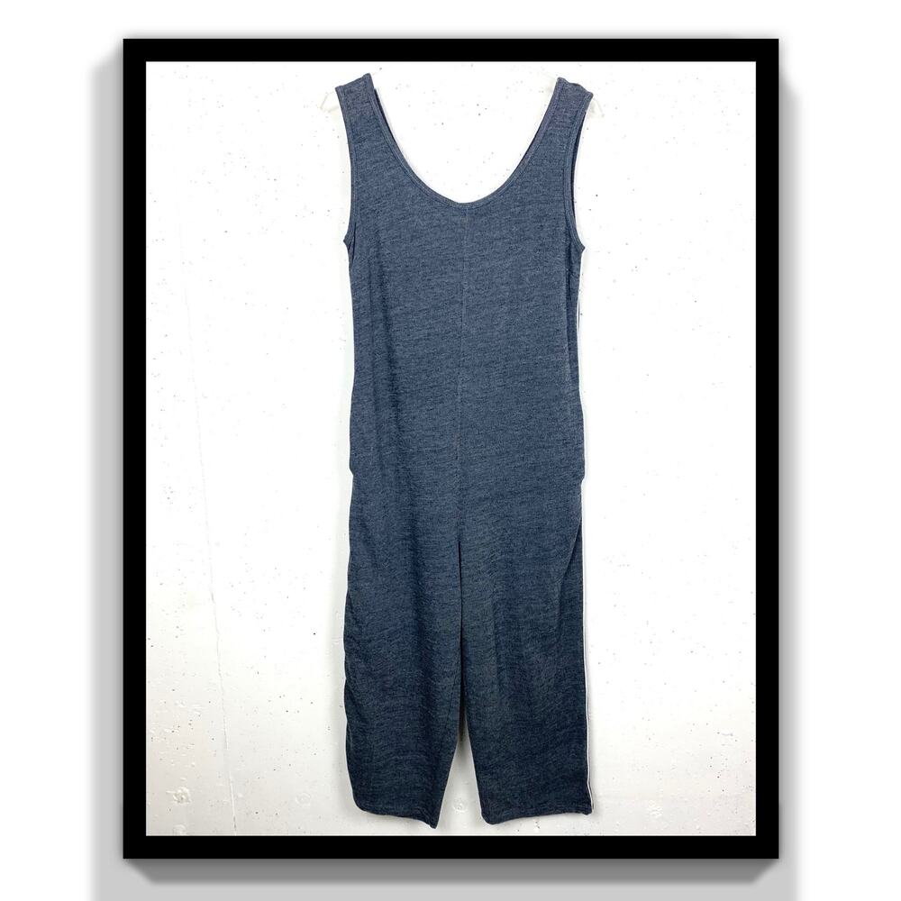 Chalmers Pyjamas Womens Harriet Sleeveless Jumpsuit Relaxed Fit Crop Blue Small